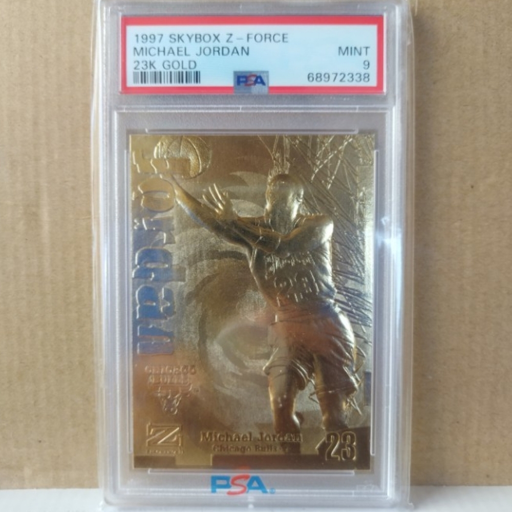 🏀🏆Michael Jordan "Skybox Z-Force 23K Solid Gold Insert" Slab🏆🏀